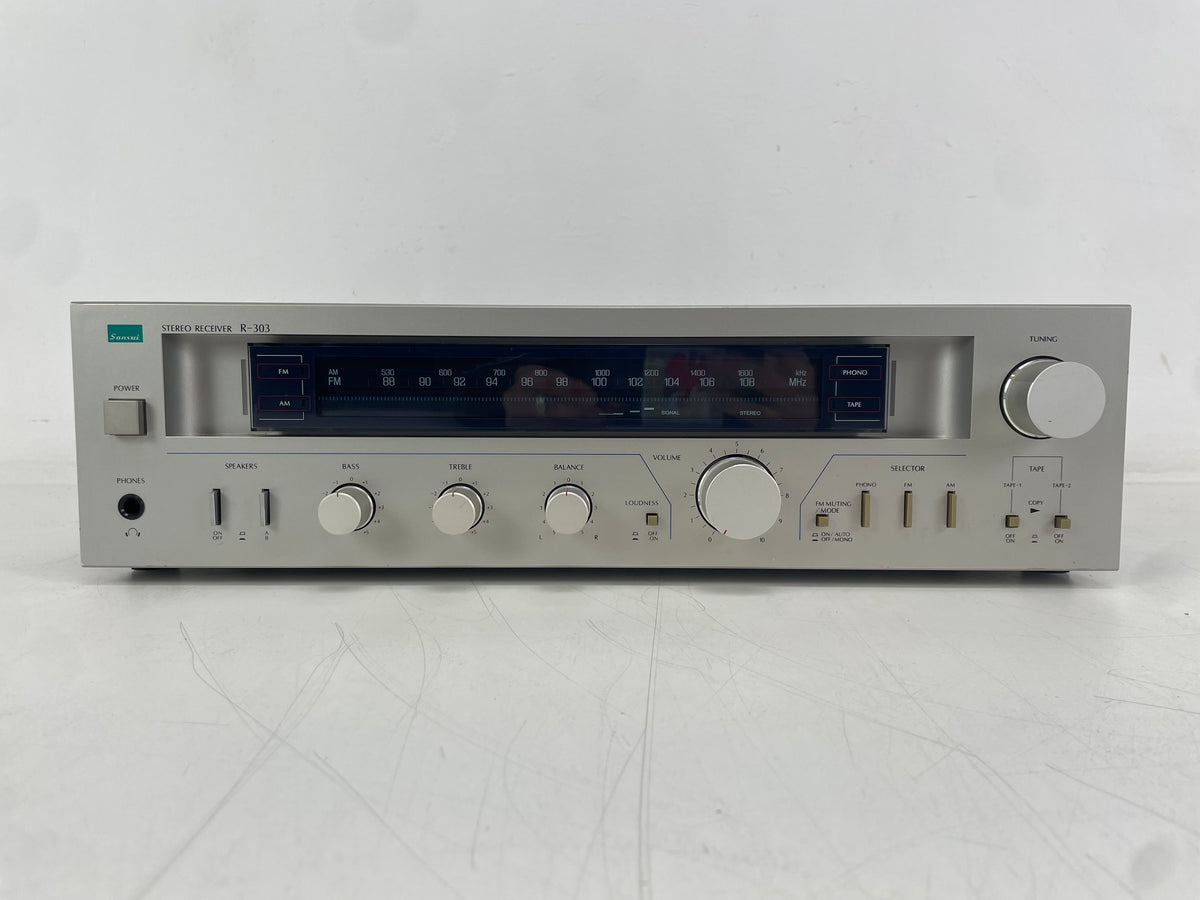 Sansui – R-303 – AM/FM Stereo Receiver – Serviced (Cleaned) – Original Box