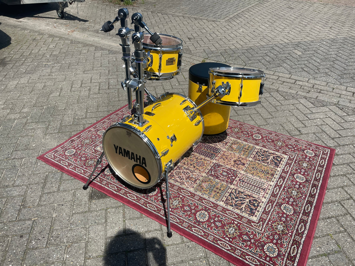 Yamaha - Hipgig MKI – Yellow Drum Kit – Vintage Rare Compact Drum Set - Inc. Cases