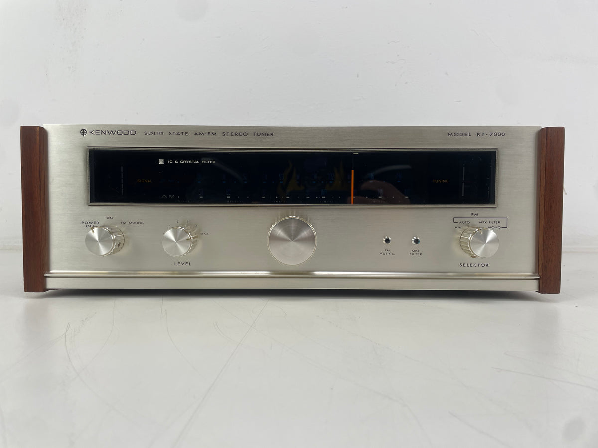 Kenwood – KT-7000 – Solid State AM/FM Stereo Tuner – Serviced (Wood Restained)