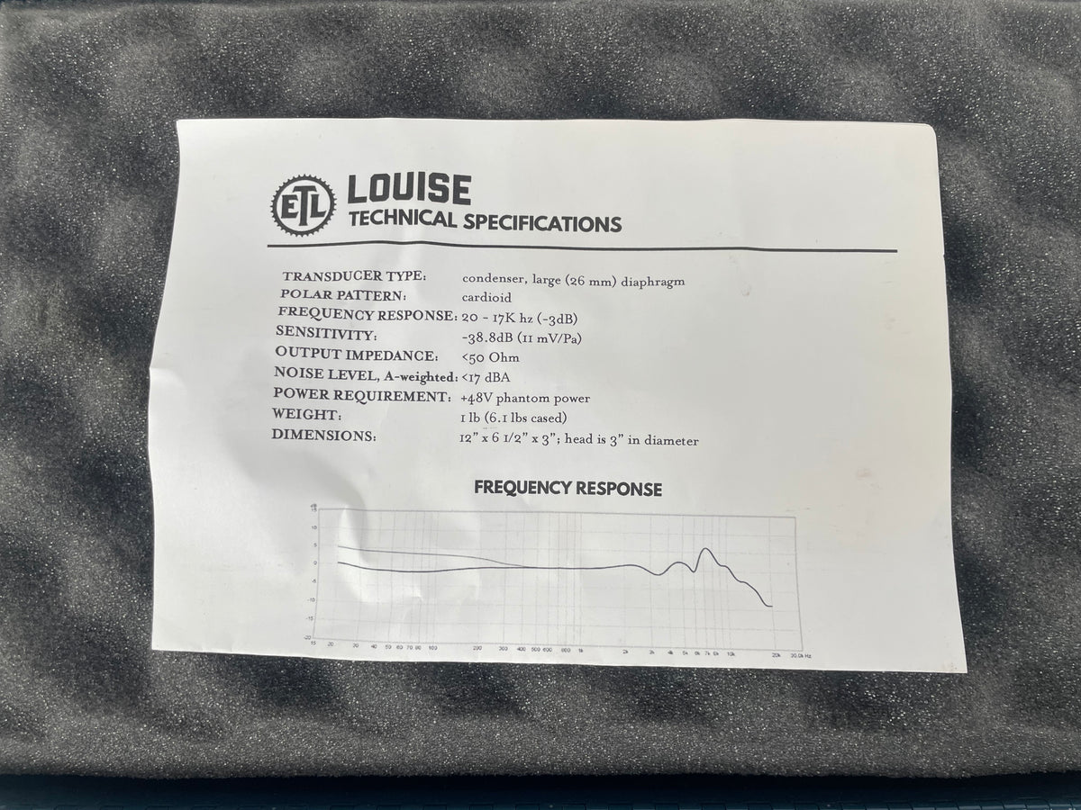 Ear Trumpet Labs - Louise - 3018 - Condensatormicrofoon - Incl. Koffer