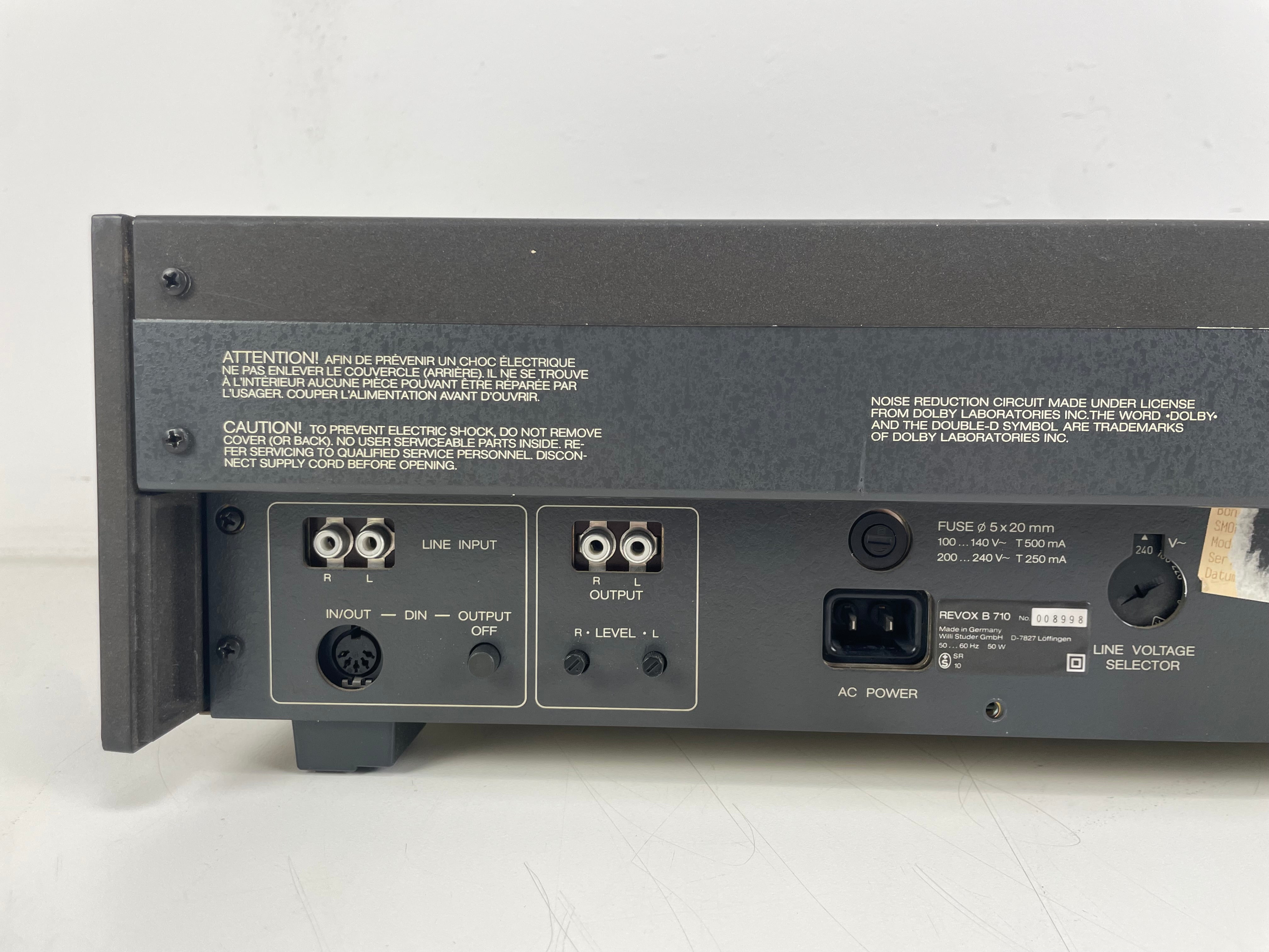 Revox (Studer) - B710 MKI-  Cassette Tape Deck - Serviced/Recapped