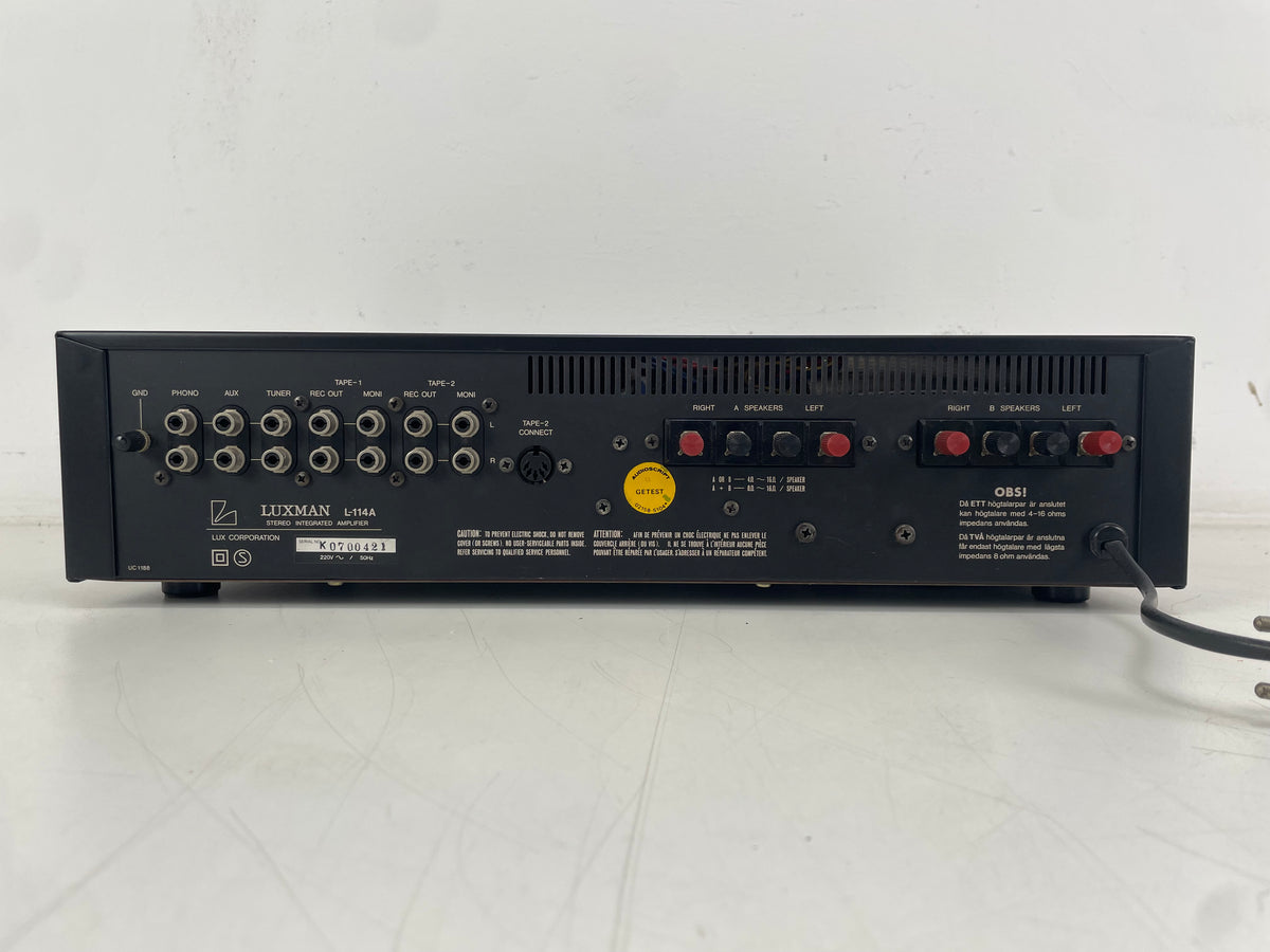 Luxman – L-114A – Stereo Integrated Amplifier – Serviced (Resprayed)