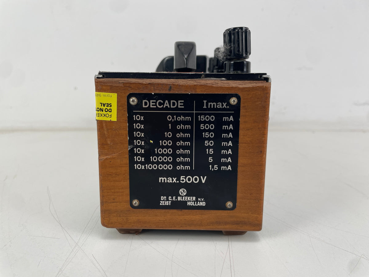 Bleeker – Decade Resistance Box – Vintage Precision Laboratory Instrument – Zeist Holland - Untested