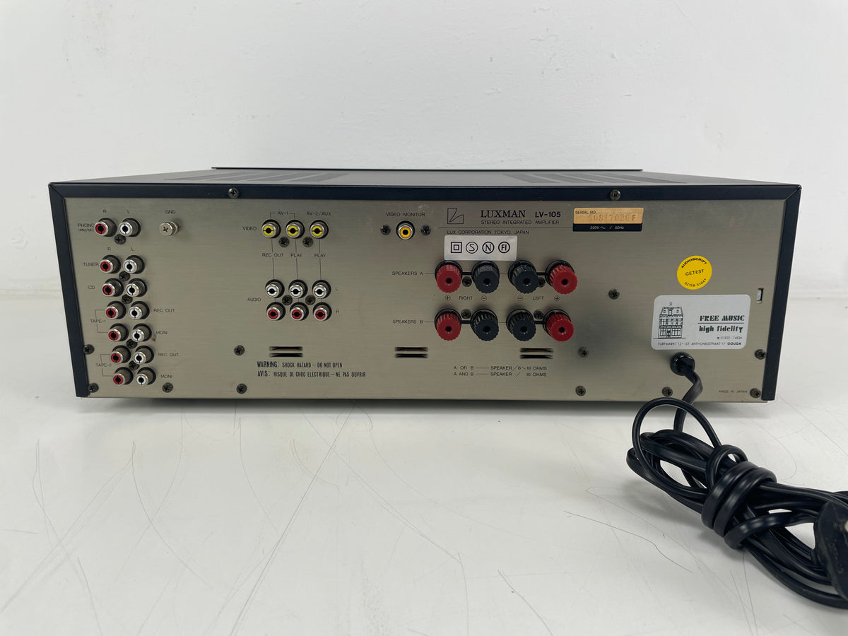 Luxman - LV-105 - Stereo Integrated Amplifier - Inc. Original Box/Manual - Mint - Serviced (Repaired)