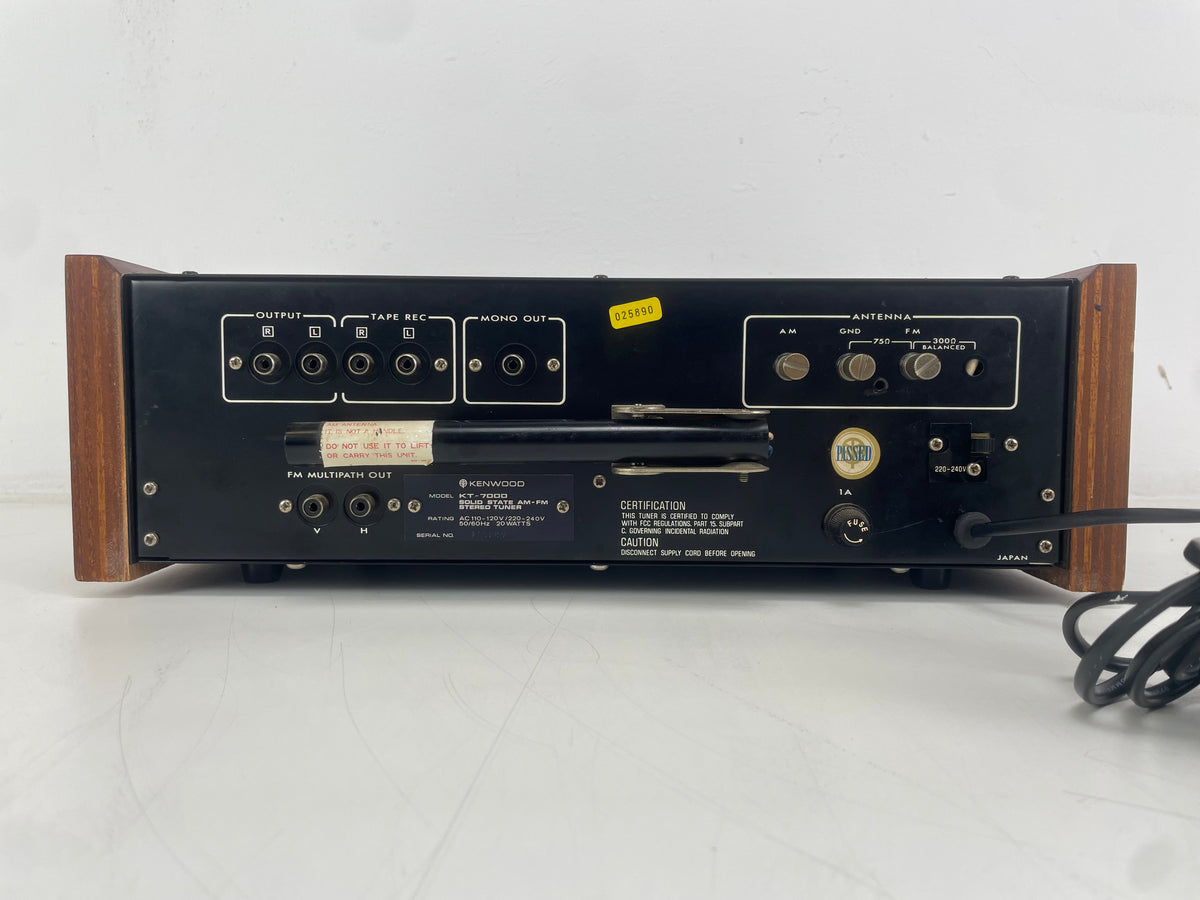 Kenwood – KT-7000 – Solid State AM/FM Stereo Tuner – Serviced (Wood Restained)