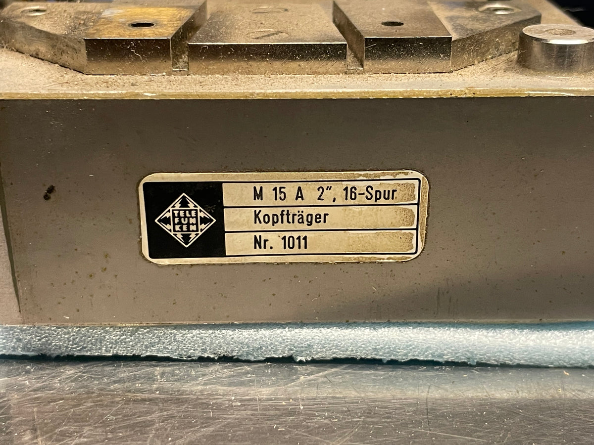 Telefunken – M15A – 2-Inch 16-Track Head Carrier Assembly - With Erase Heads