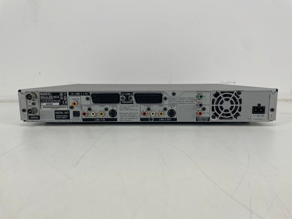 Sony – RDR-HX710 – DVD Recorder / Player – HDD Recorder