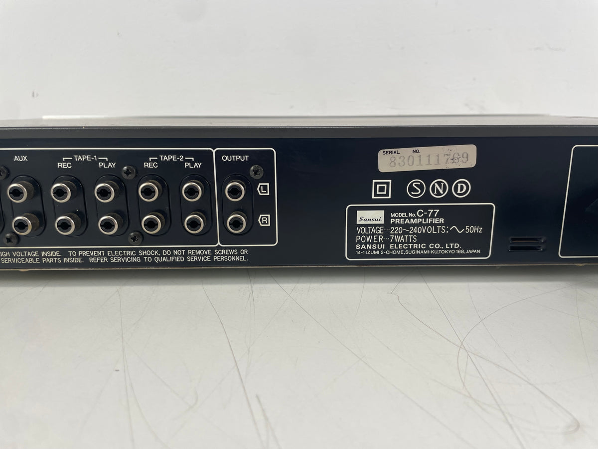 Sansui – C-77 – Stereo Preamplifier – Serviced (Repaired)