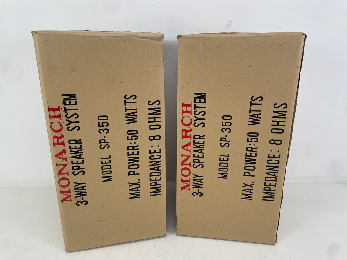 Monarch – SP-350 – 3-Way Passive Stereo Speakers (Pair) – New Old Stock – Fully Working – Original Boxes