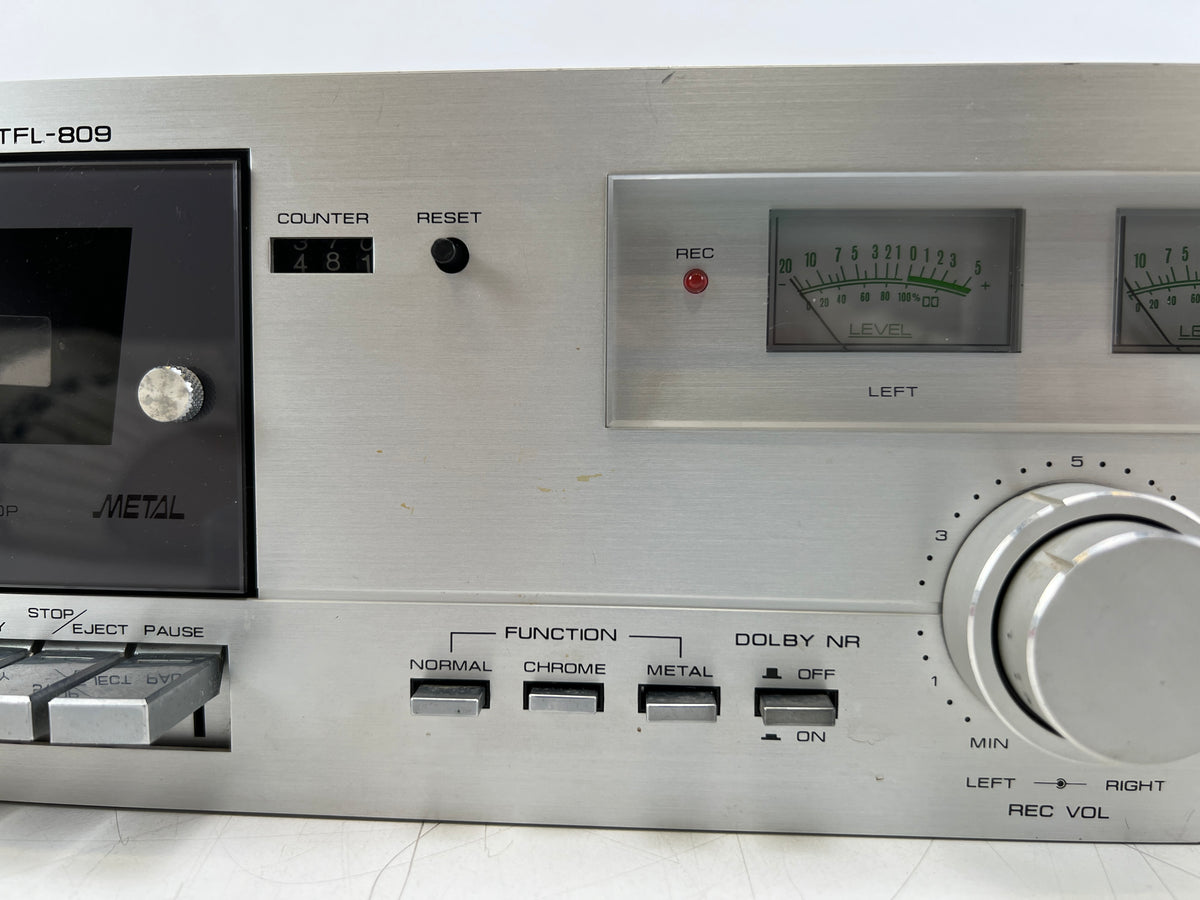 Tensai – TFL-809 – Stereo Cassette Deck – Serviced (New Belts/Cleaned)
