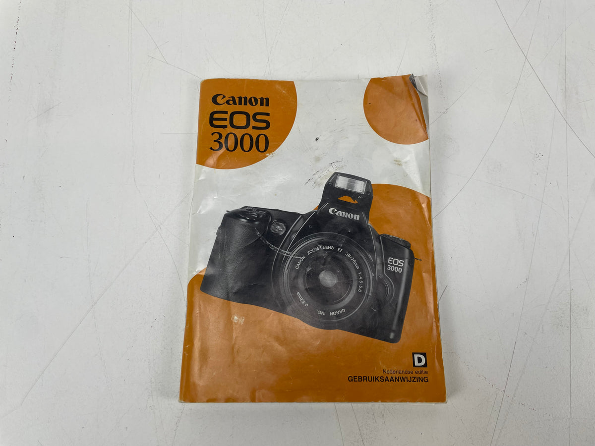 Canon EOS 3000 – Analoge 35mm Filmcamera – Incl. Accessoires/Handleiding – Zoals Het Is (Niet Getest)