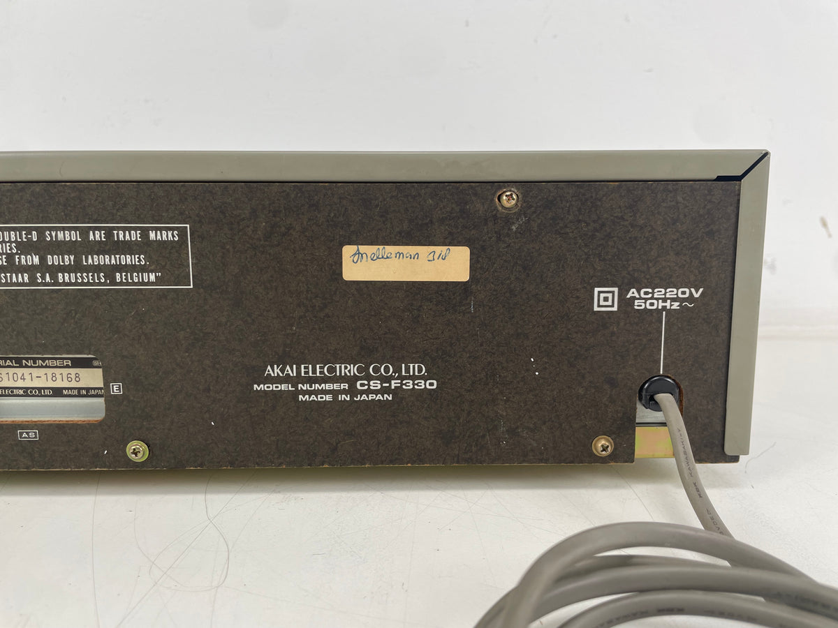 Akai – CS-F330 – Stereo Cassette Deck – 2-Head – Serviced (New Belts)