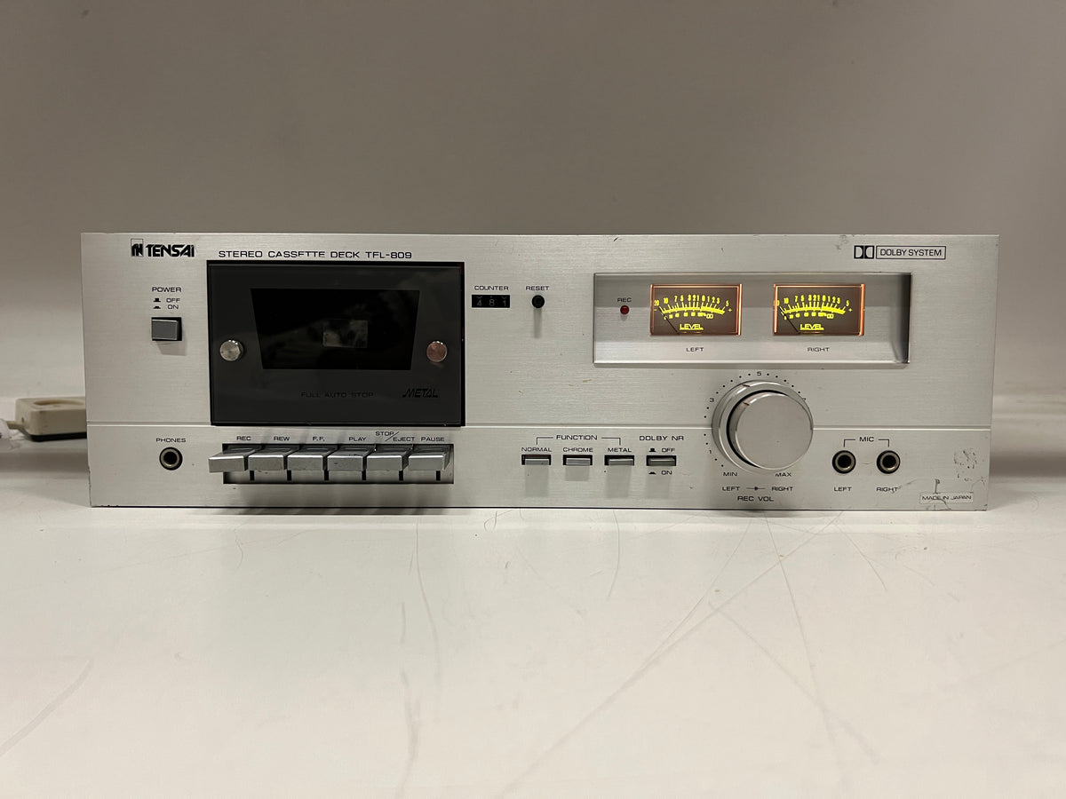 Tensai – TFL-809 – Stereo Cassette Deck – Serviced (New Belts/Cleaned)