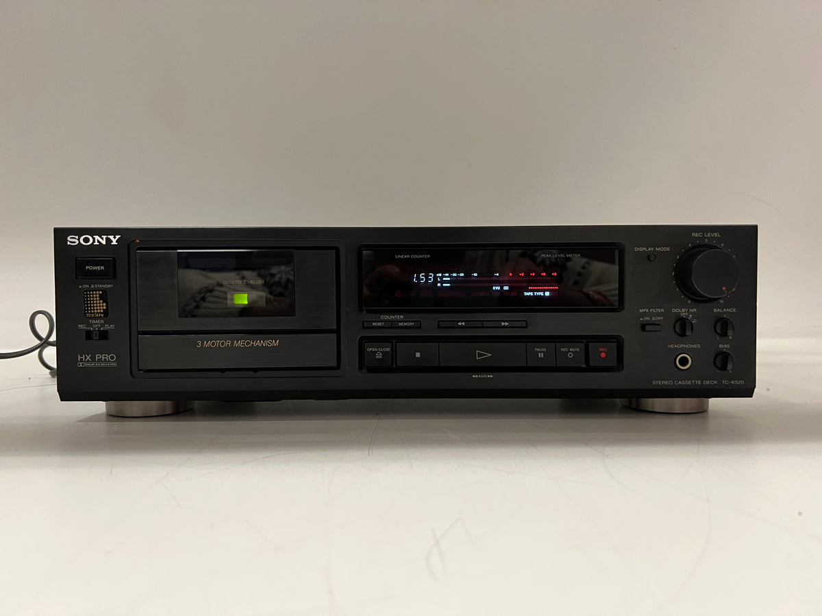 Sony – TC-K520 – Stereo Cassette Deck – Serviced – New Belts & Idler Wheel