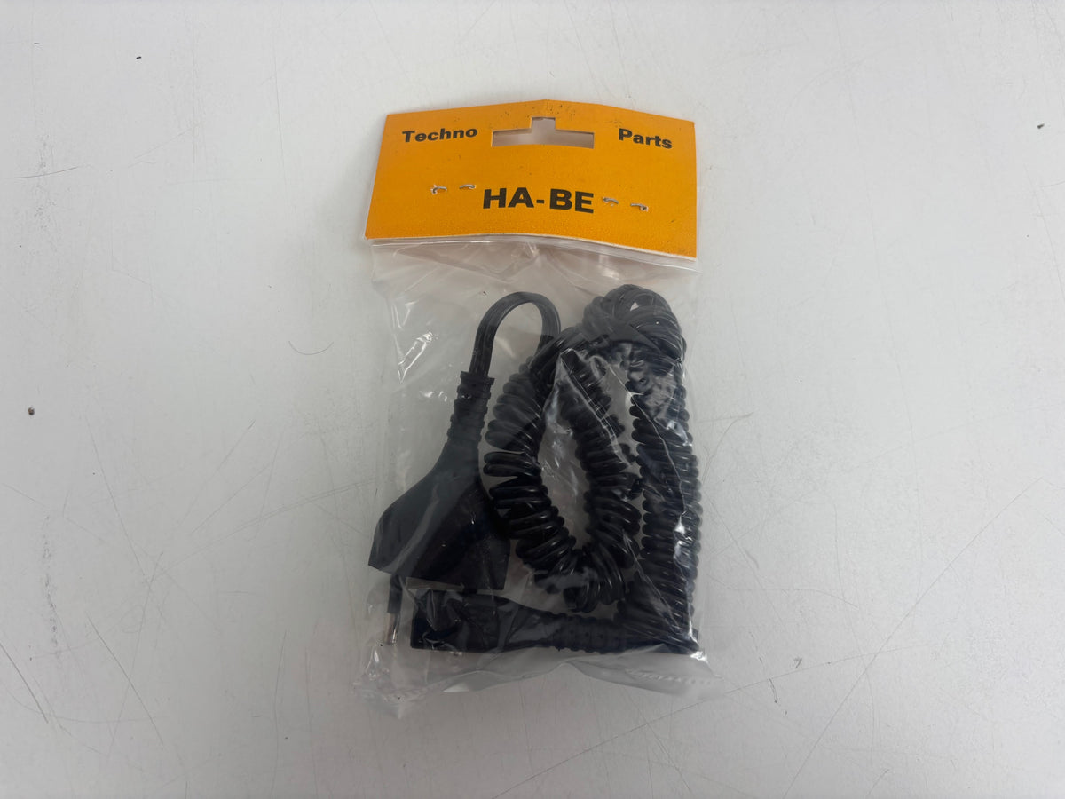 Shaver Power Cable - 2-Pin - Coiled - 1.5 m - HA-BE Techno Parts