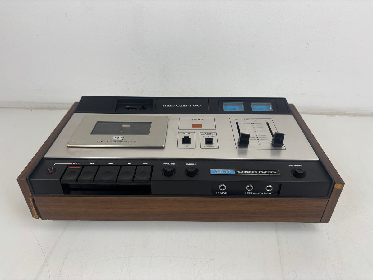 Akai GXC-36D - Vintage Stereo Cassette Deck - GX Head - Serviced (Cleaned)