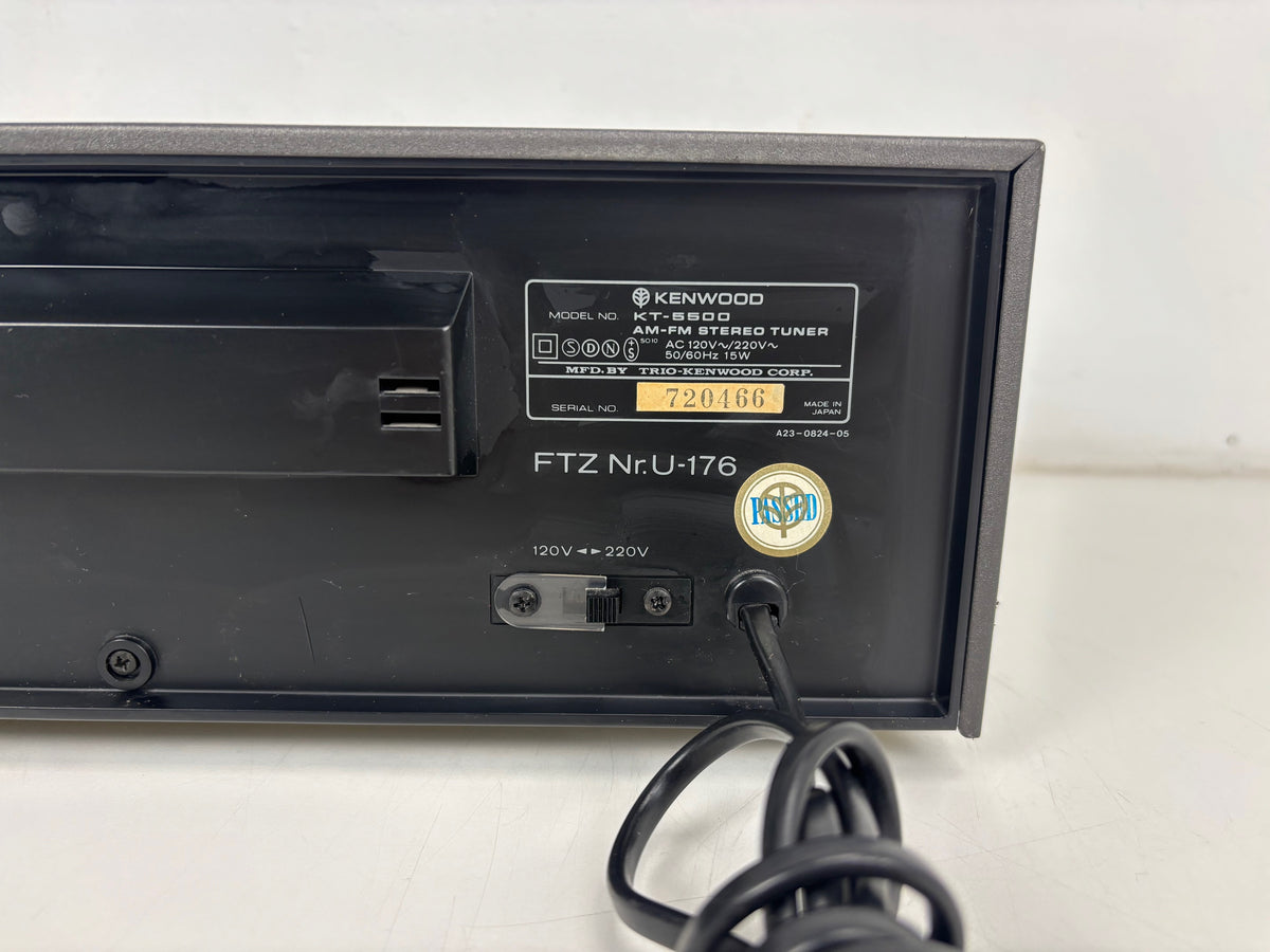 Kenwood KT-5500 - Vintage AM/FM Stereo Tuner (Serviced)