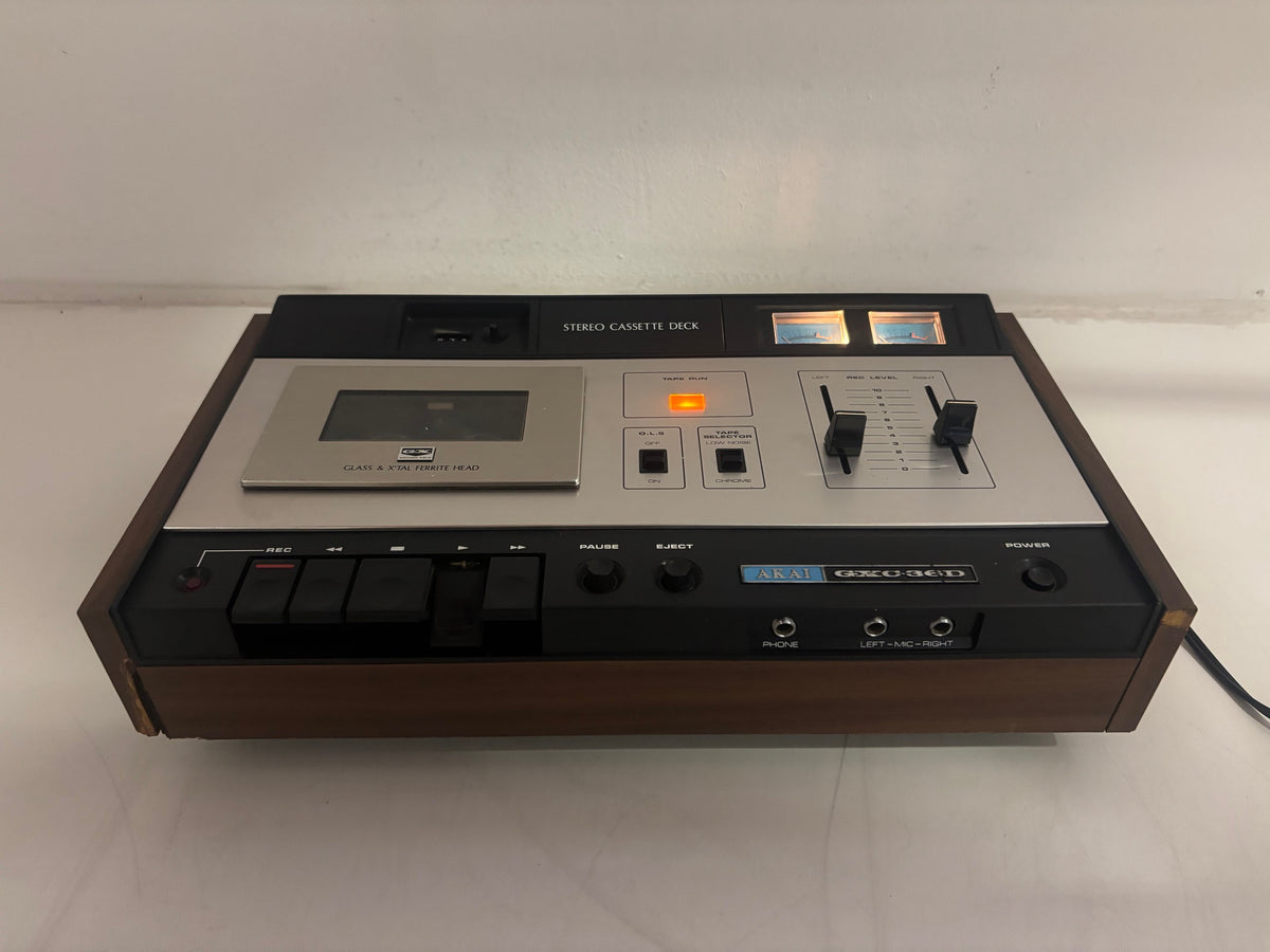 Akai GXC-36D - Vintage Stereo Cassette Deck - GX Head - Serviced (Cleaned)