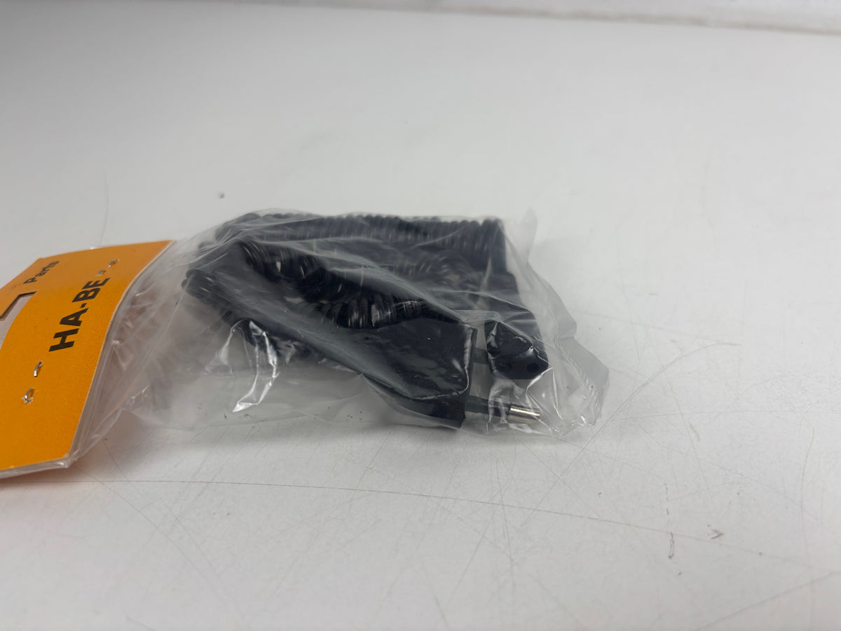 Shaver Power Cable - 2-Pin - Coiled - 1.5 m - HA-BE Techno Parts