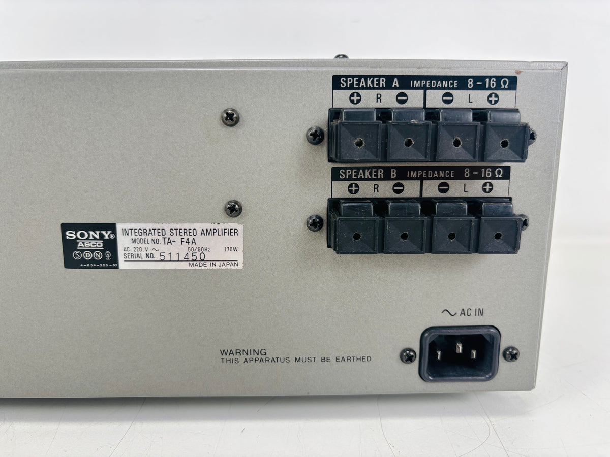Sony – TA-F4A – Vintage Stereo Integrated Amplifier – Tested