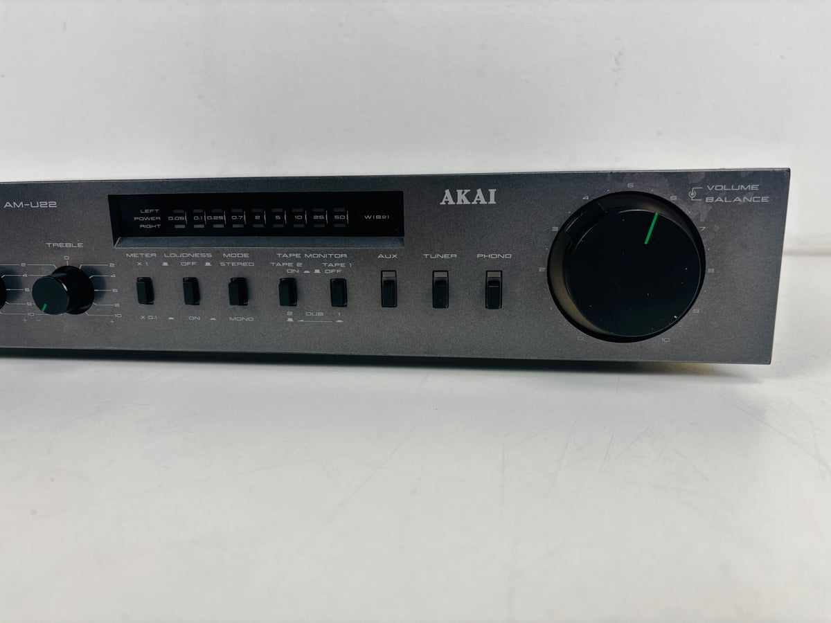 Akai - AM-U22 - Stereo Integrated Amplifier - 2 x 25W - Phono Input - Black