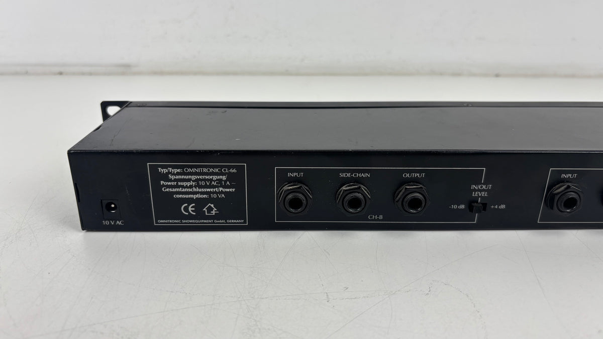 Omnitronic CL-66 Stereo Compressor/limiter - No PSU