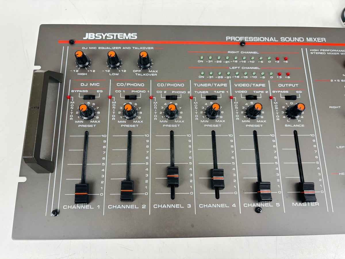 JB Systems - MX 05-DJ - Professional 5-Channel Analogue DJ Sound Mixer