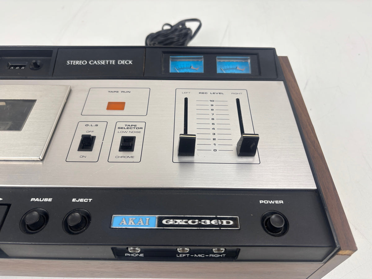 Akai GXC-36D - Vintage Stereo Cassette Deck - GX Head - Serviced (Cleaned)
