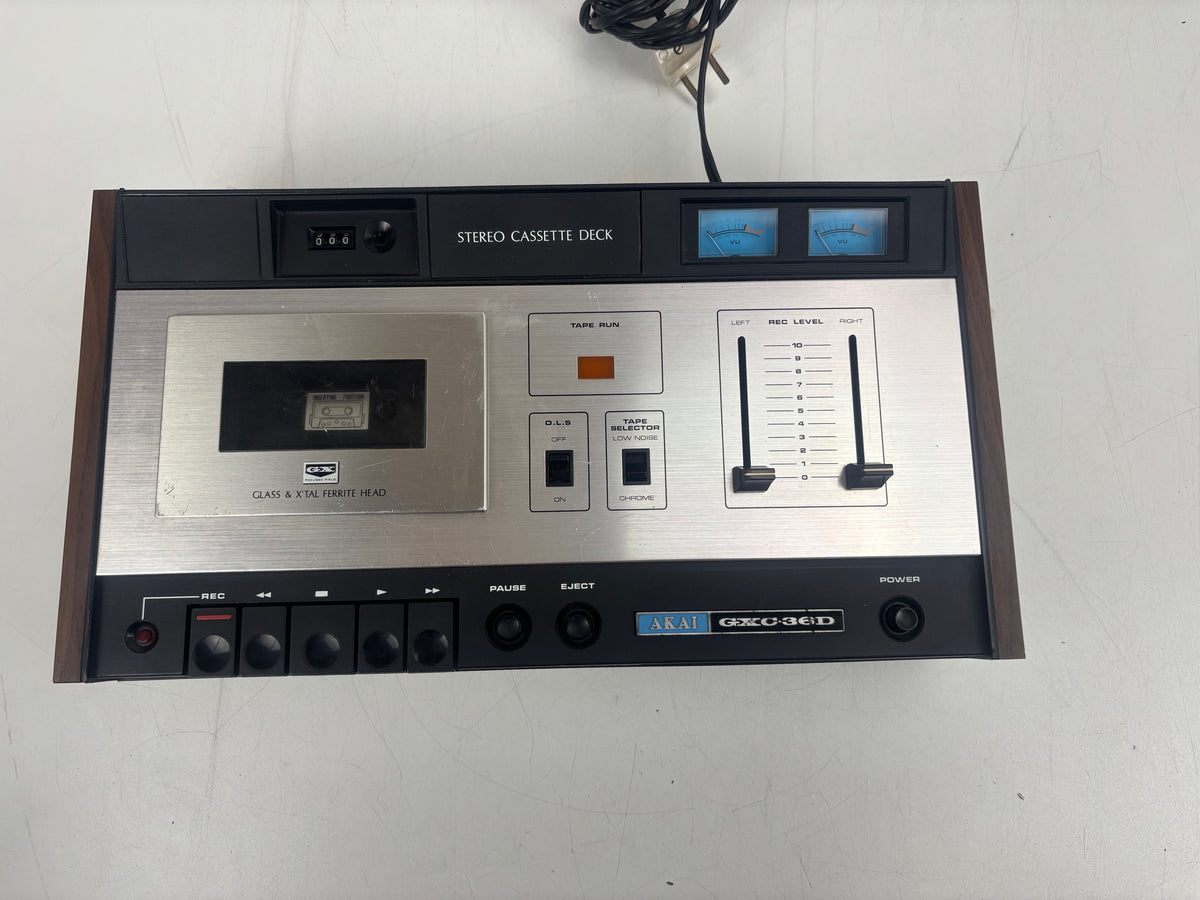 Akai GXC-36D - Vintage Stereo Cassette Deck - GX Head - Serviced (Cleaned)