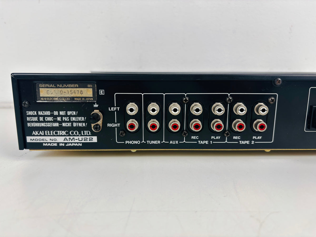 Akai - AM-U22 - Stereo Integrated Amplifier - 2 x 25W - Phono Input - Black