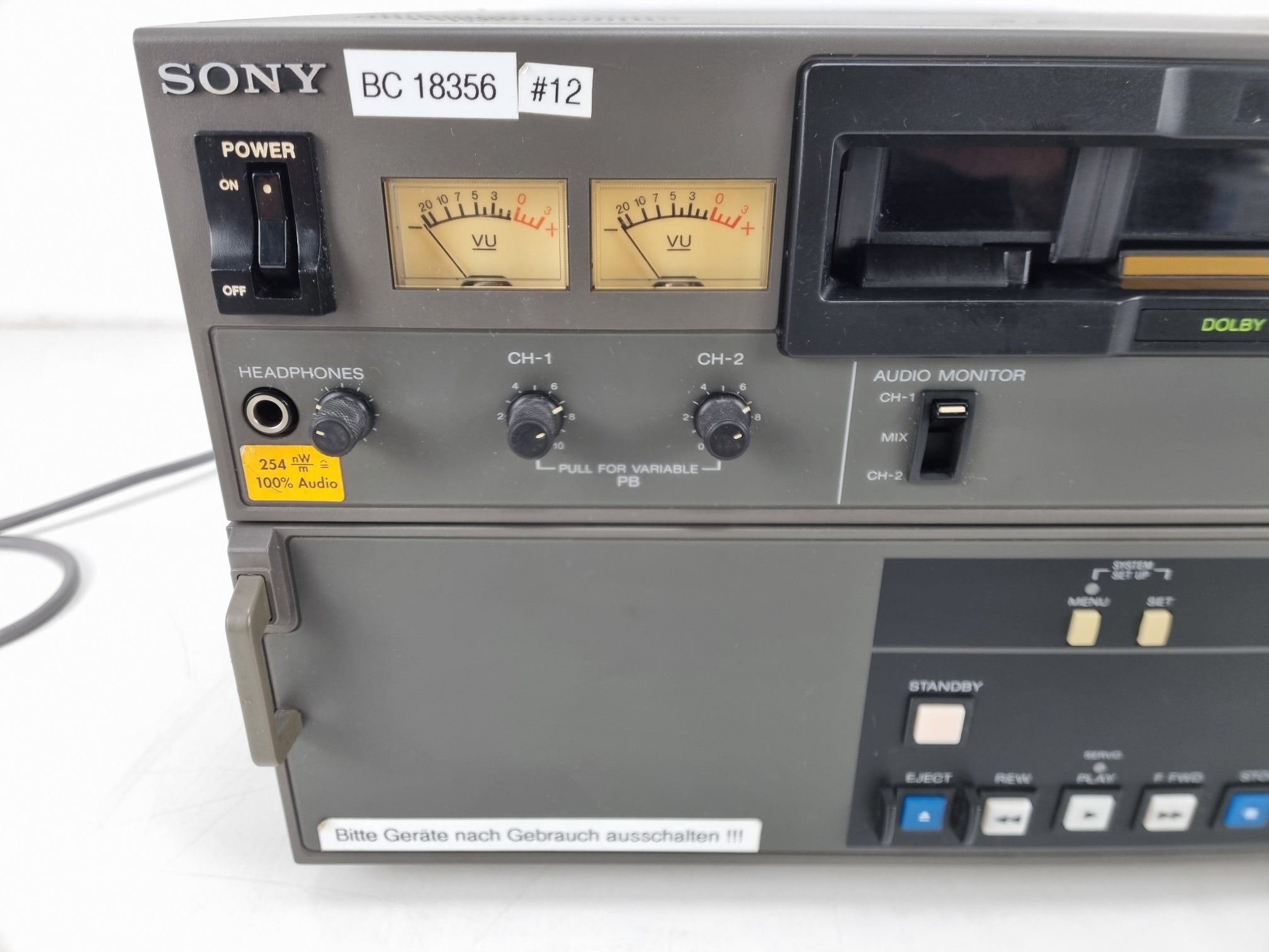Sony PVW-2600P - BetacamSP videorecorder - Volledig gereviseerd en onderhouden