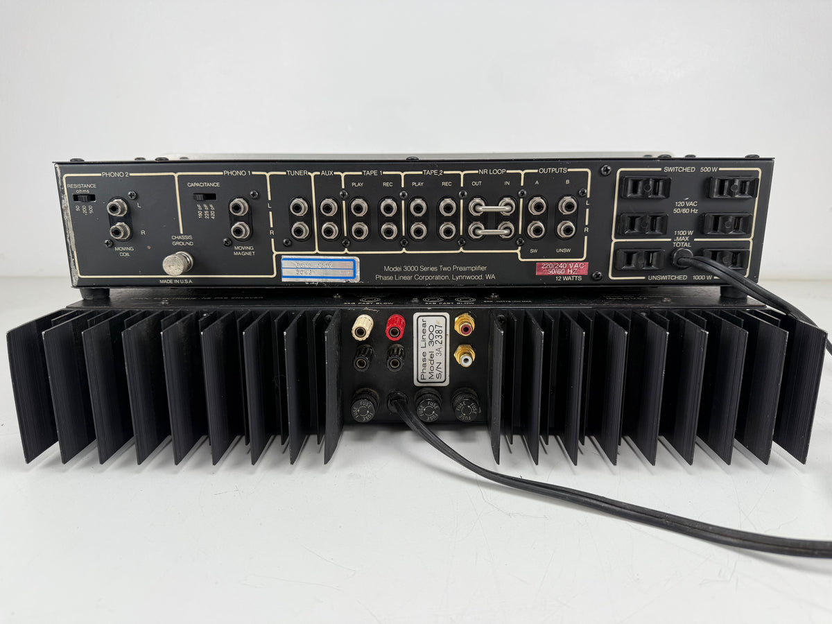 Phase Linear Series Two Model 3000 Preamplifier / Model 300 Power Amplifier