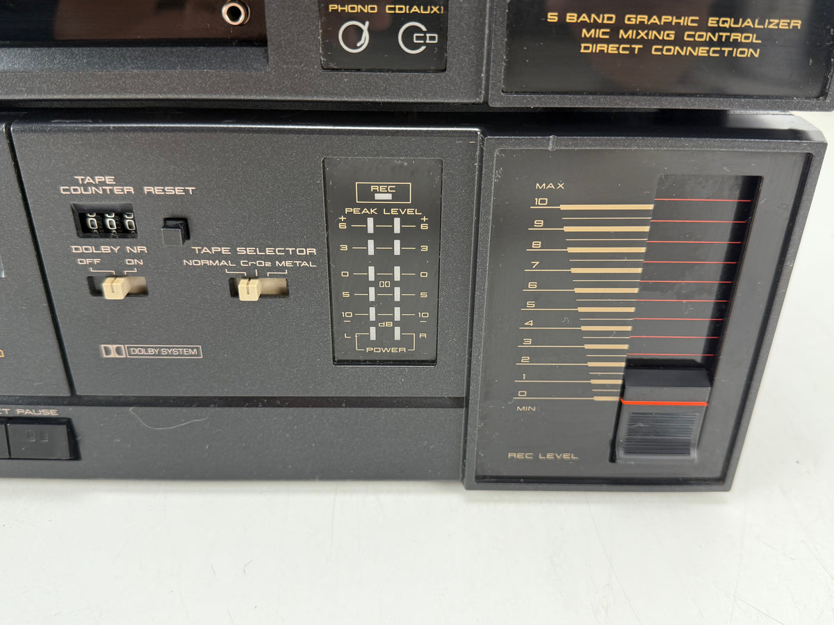 Akai AA-M8L Tuner Amplifier / HX-M10 Stereo Cassette Deck  Set - New Belts