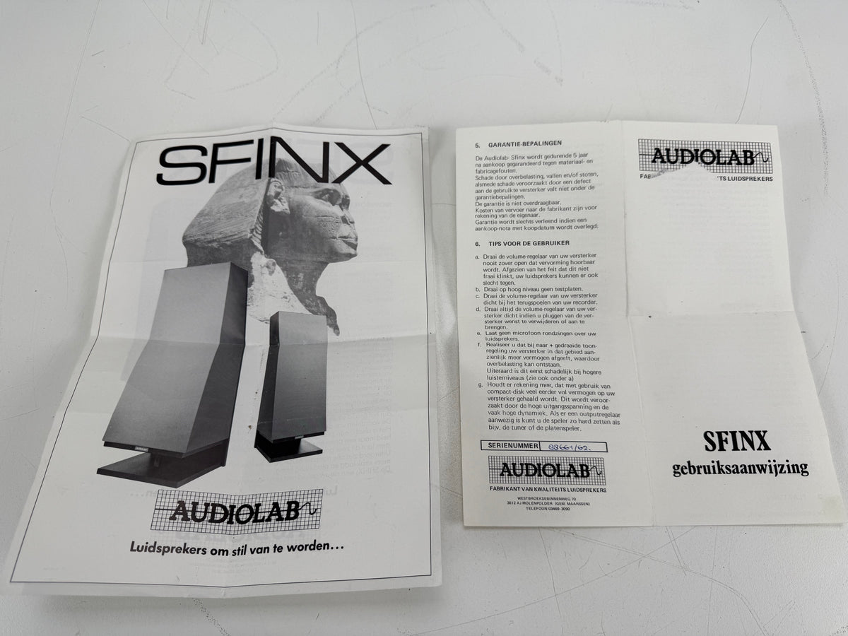 Sphinx Audiolab Speaker Set Matching Pair - Fully Working
