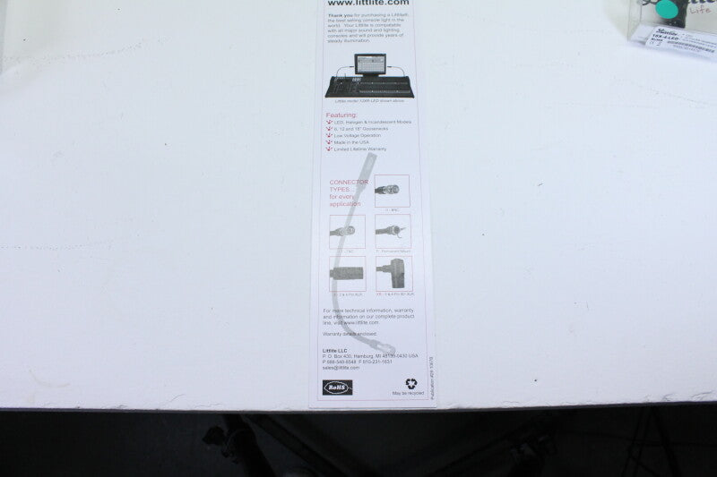 Littlite 18" Flexible Gooseneck LED Console Lamp BNC
