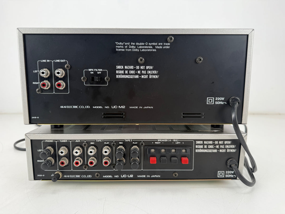 Akai UC-M2 Stereo Cassette Deck / UC-U2 Stereo Integrated Amplifier Set