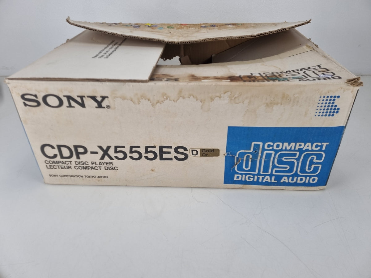 Sony CDP-X555ES CD player - Remote- Original box - Instruction manual -  Champagne