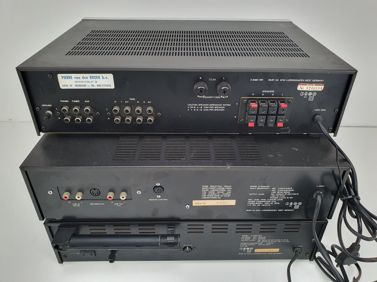 BASF Set D-6200 Tuner - D-6360 Stereo versterker D-6235 Cassettedeck