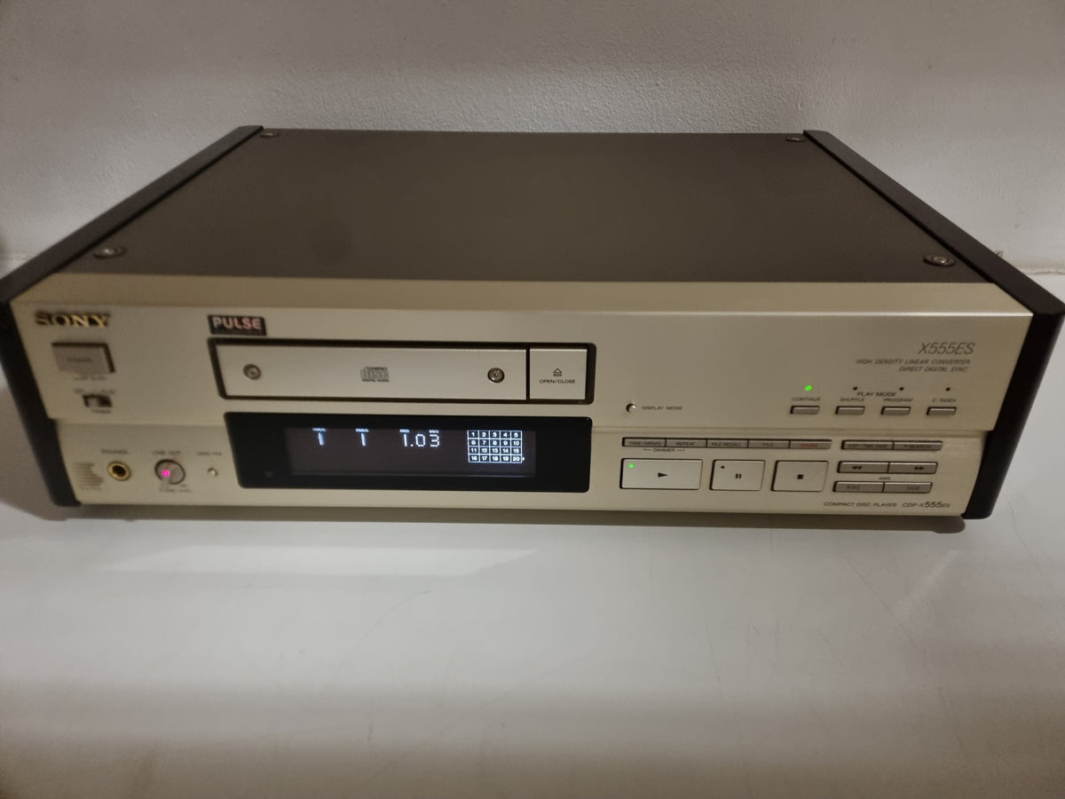 Sony CDP-X555ES CD player - Remote- Original box - Instruction manual -  Champagne