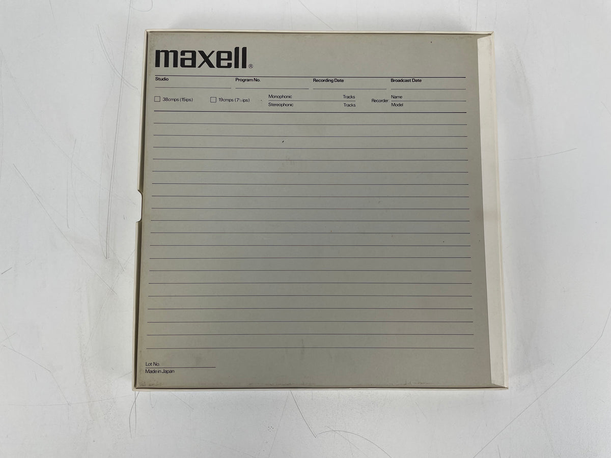Maxell MR-10 metalen reel – Nieuw en verzegeld, originele koffer, NOS vintage reel-to-reel 10,5”