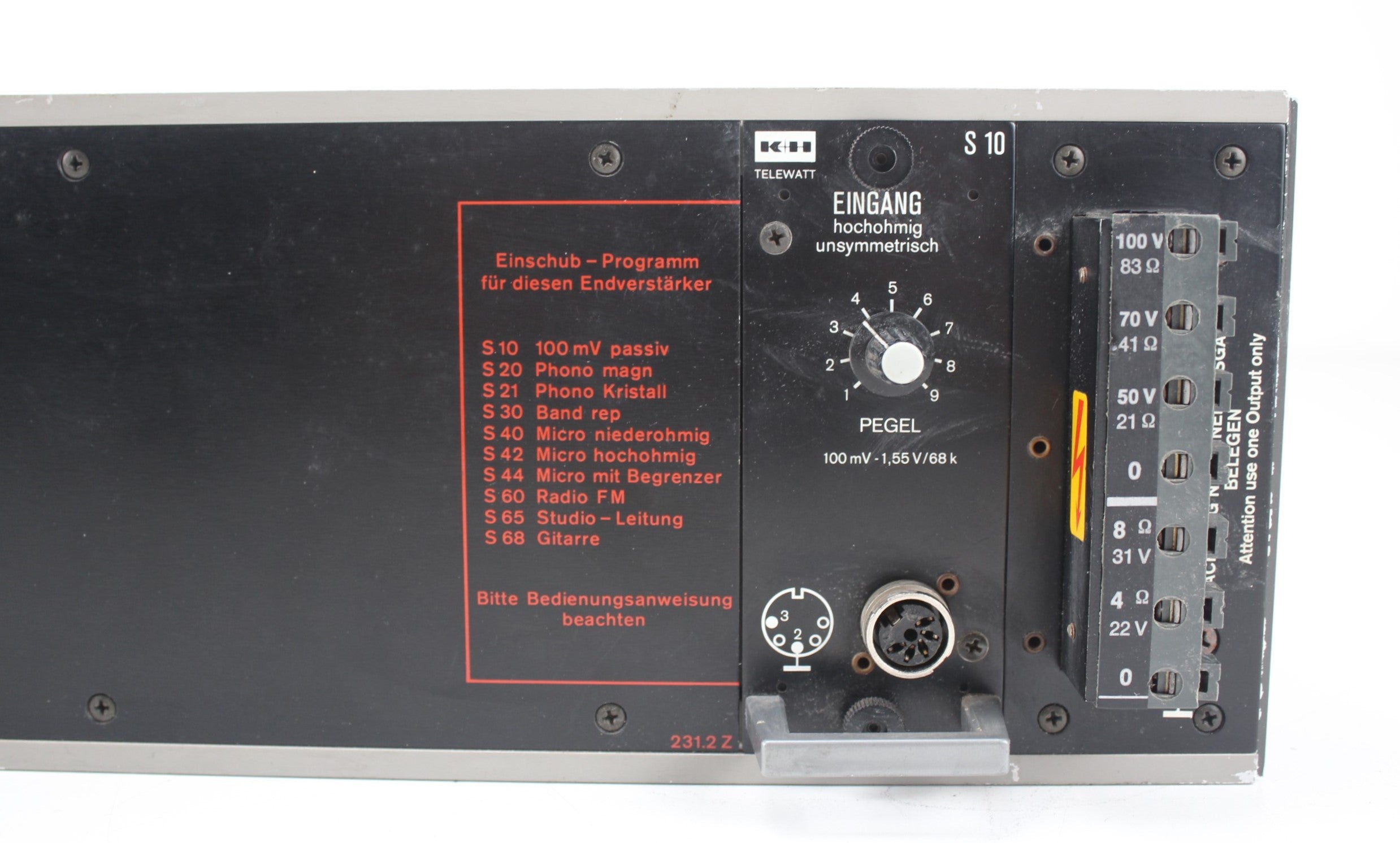 Klein & Hummel P 120 mono power amplifier
