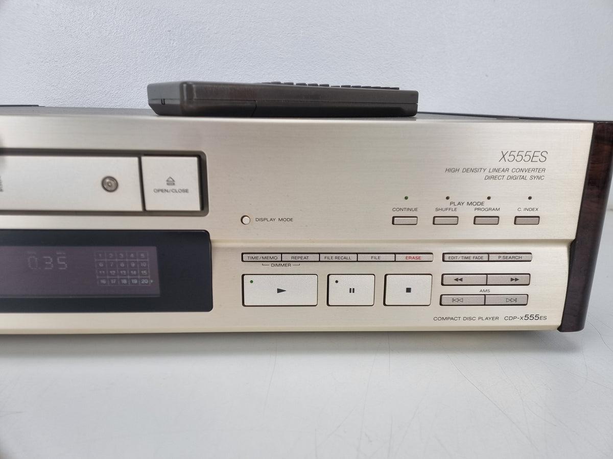 Sony CDP-X555ES CD player - Remote- Original box - Instruction manual -  Champagne