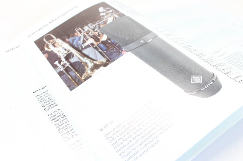 Neumann Studio Condensor Microfoon Catalogus Met informatie en diagrammen