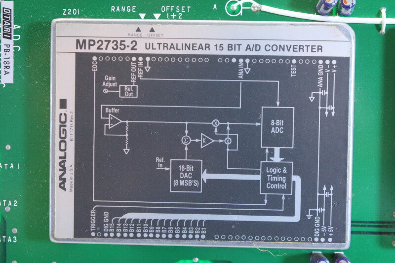 Otari PB-18RA Analoge Digitale Converter met Analogic MP2735-2 en MP282A