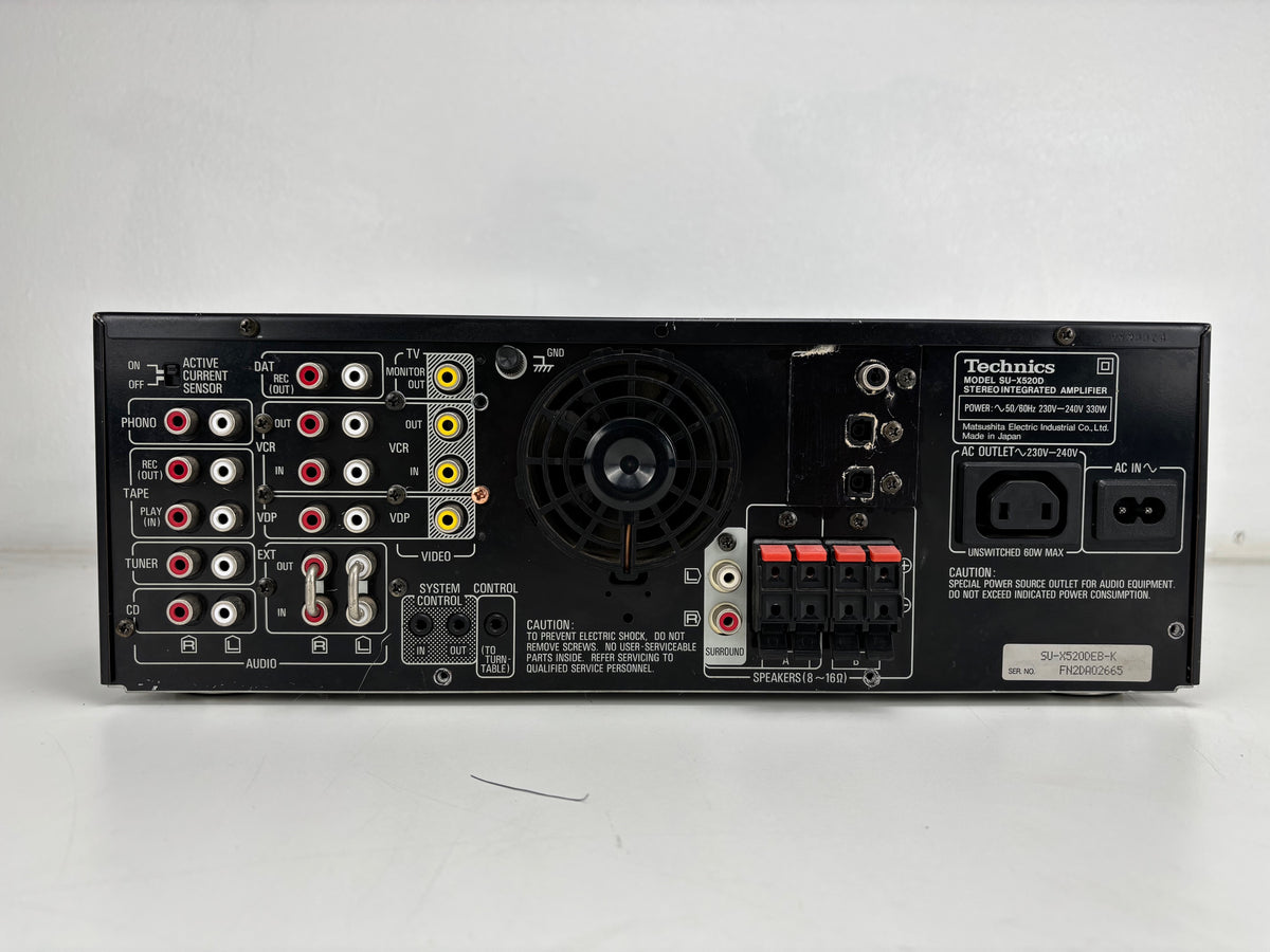 Technics SU - X520D Stereo Integrated Amplifier - For parts or not working