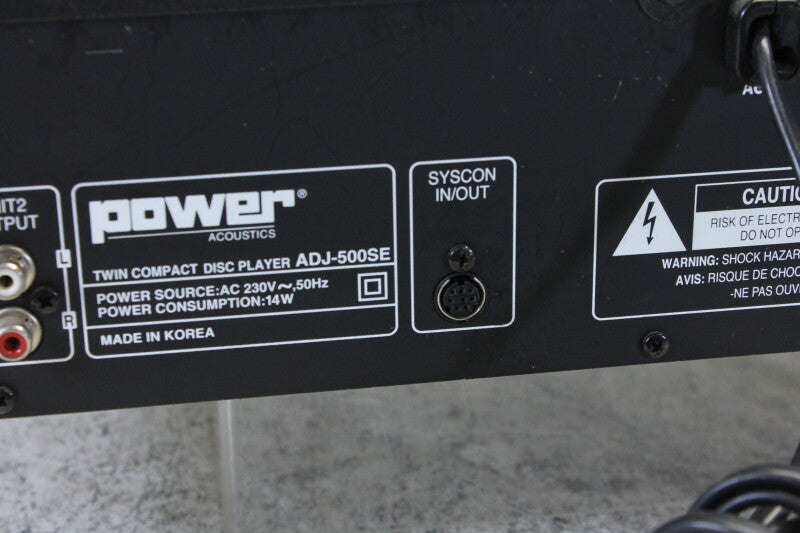 Power Acoustics ADJ-500SE - Dubbele DJ CD-speler