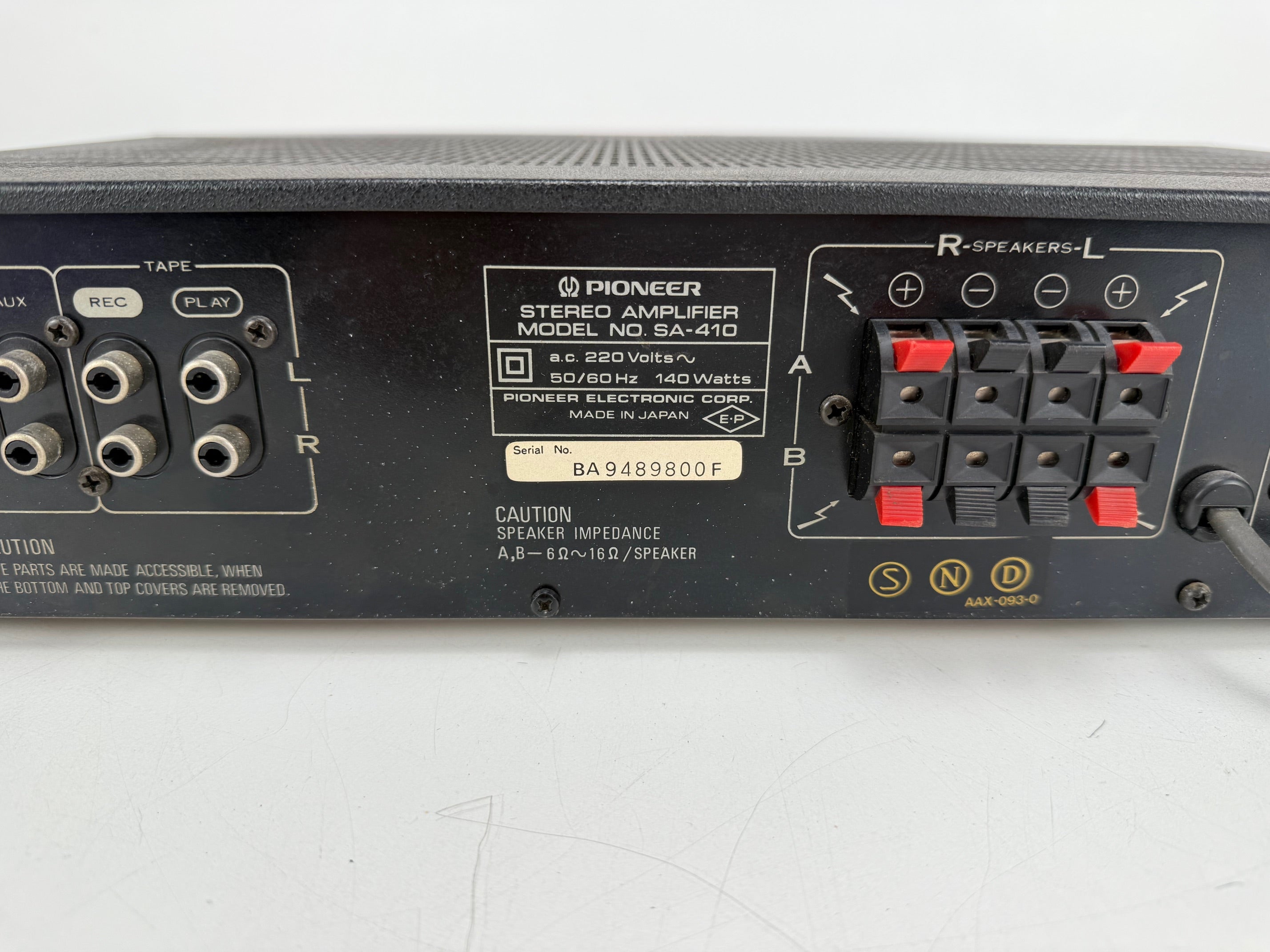 Pioneer SA-410 Stereo Integrated Amplifier