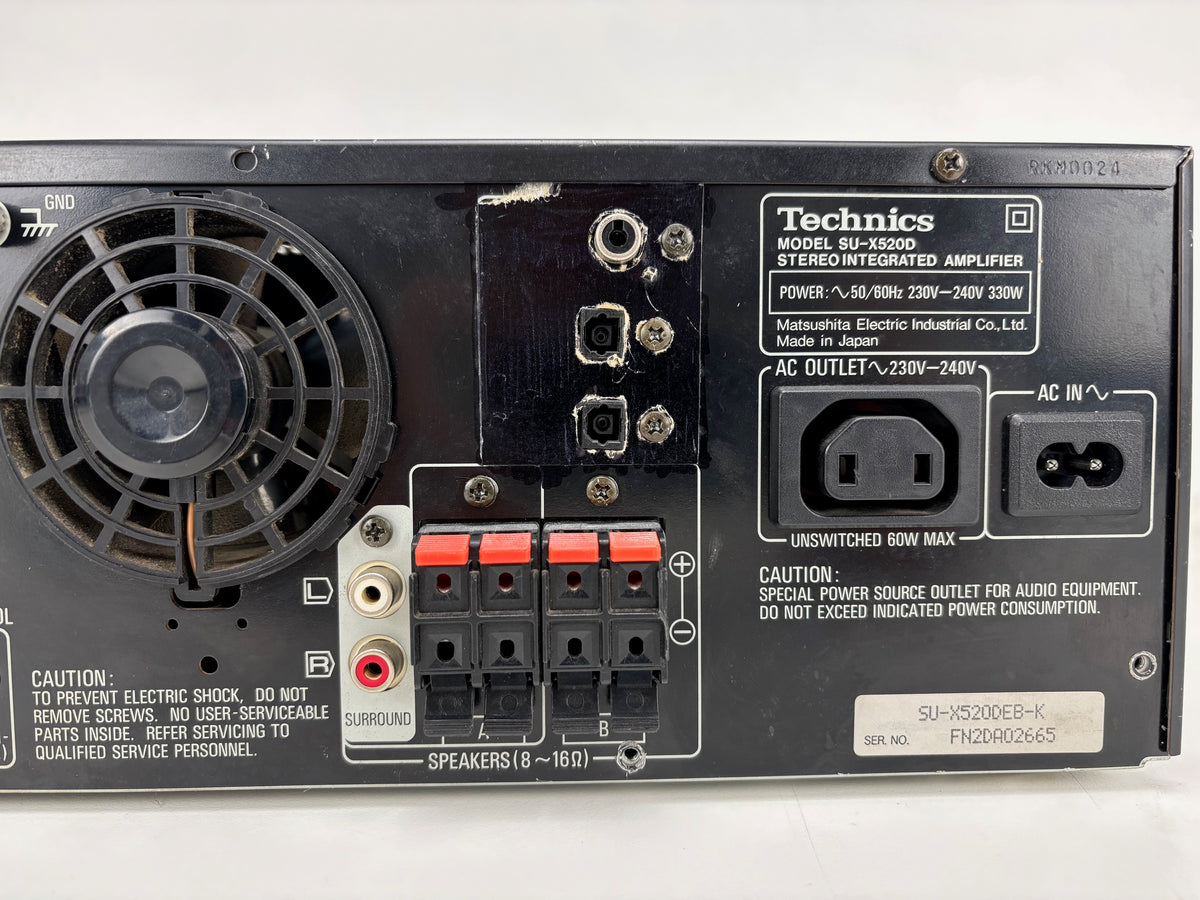 Technics SU - X520D Stereo Integrated Amplifier - For parts or not working
