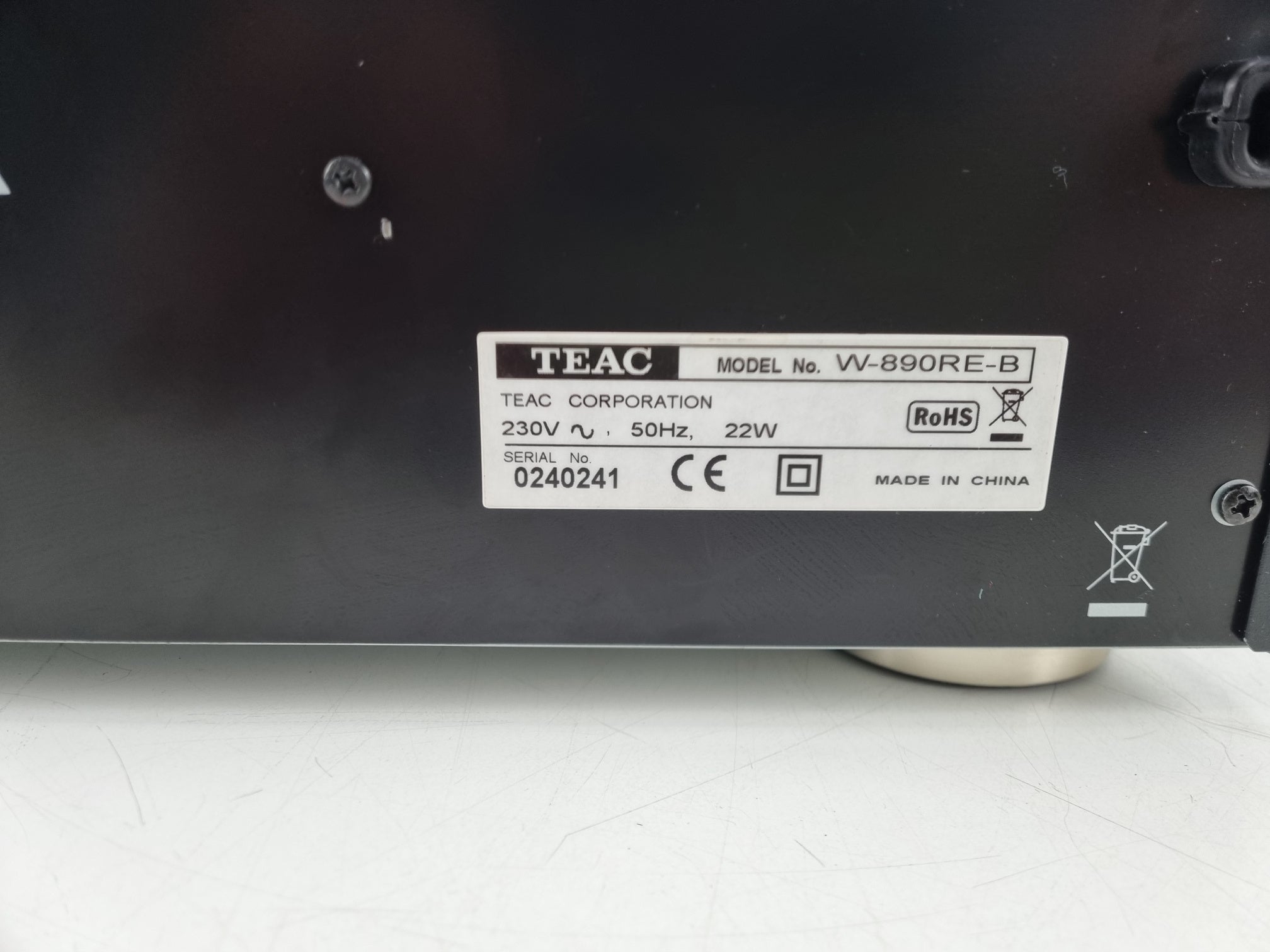 TEAC W-890R Dubbele cassettedeck met automatische omkeerfunctie - In zeer goede staat