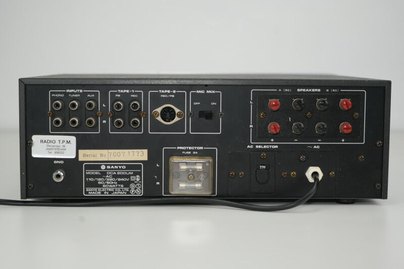Sanyo DCA-200UM - Stereo Amplifier with phone input